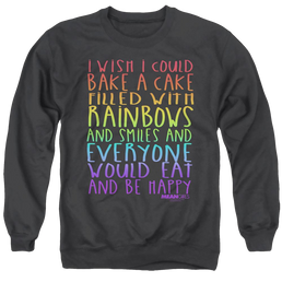 Mean Girls Rainbows And Cake - Men's Crewneck Sweatshirt Men's Crewneck Sweatshirt Mean Girls   