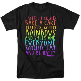 Mean Girls Rainbows And Cake - Men's Regular Fit T-Shirt Men's Regular Fit T-Shirt Mean Girls   