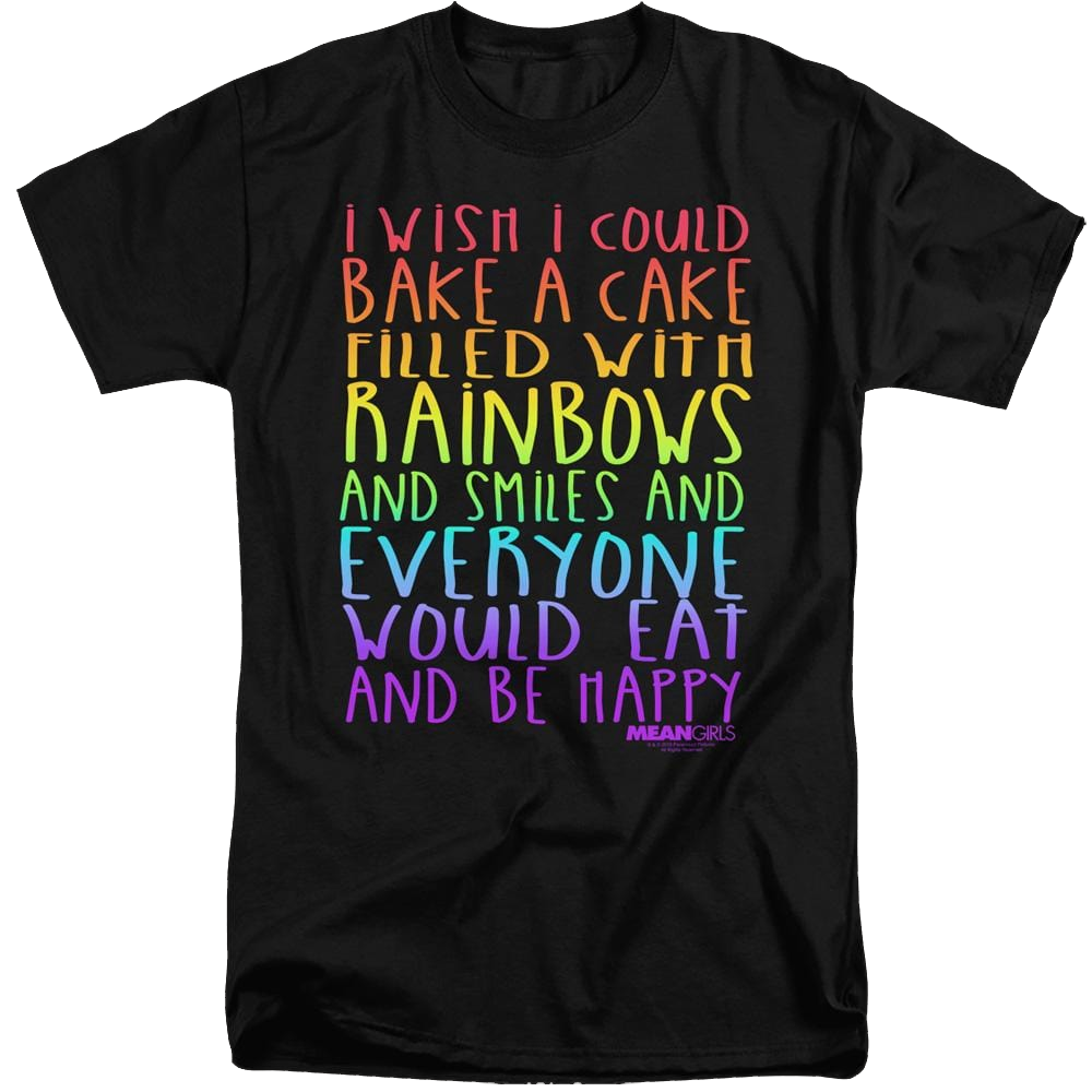 Mean Girls Rainbows And Cake - Men's Tall Fit T-Shirt Men's Tall Fit T-Shirt Mean Girls   