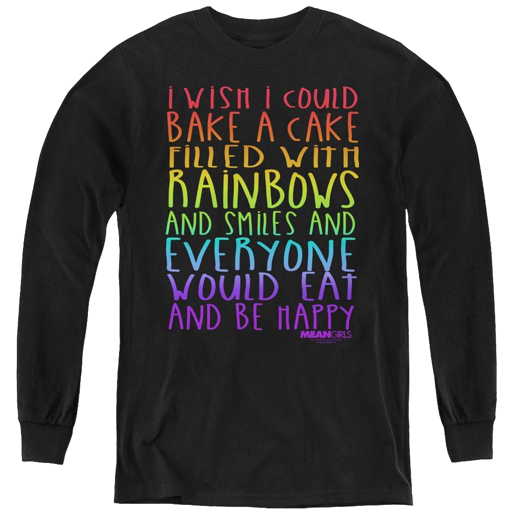 Mean Girls Rainbows And Cake - Youth Long Sleeve T-Shirt Youth Long Sleeve T-Shirt Mean Girls   