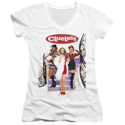 Clueless Clueless Poster - Juniors V-Neck T-Shirt Juniors V-Neck T-Shirt Clueless   