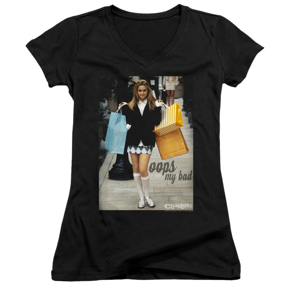 Clueless Oops My Bad - Juniors V-Neck T-Shirt Juniors V-Neck T-Shirt Clueless   