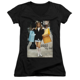 Clueless Oops My Bad - Juniors V-Neck T-Shirt Juniors V-Neck T-Shirt Clueless   