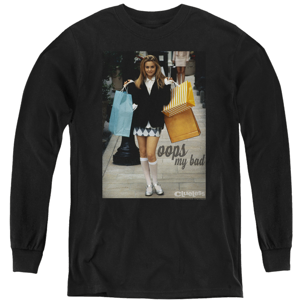 Clueless Oops My Bad - Youth Long Sleeve T-Shirt Youth Long Sleeve T-Shirt Clueless   
