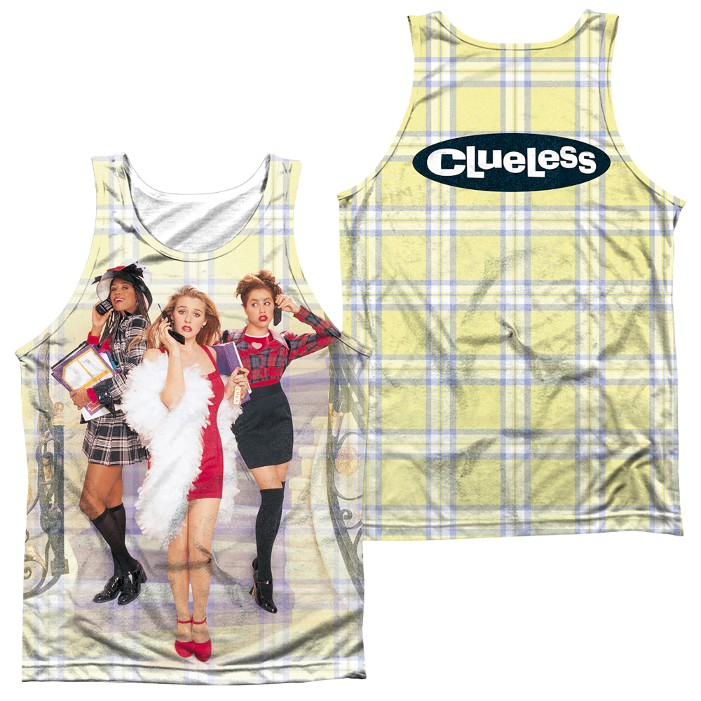 Clueless Clueless Plaid (Front/Back Print) - Men's All Over Print Tank Top Men's All Over Print Tank Clueless   
