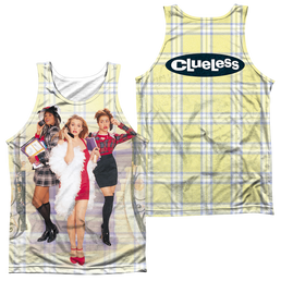 Clueless Clueless Plaid (Front/Back Print) - Men's All Over Print Tank Top Men's All Over Print Tank Clueless   