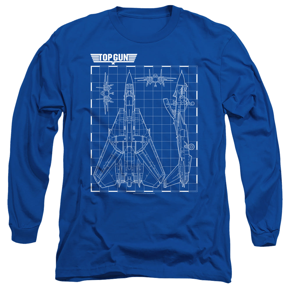 Top Gun Schematic - Men's Long Sleeve T-Shirt Men's Long Sleeve T-Shirt Top Gun   