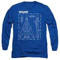 Top Gun Schematic - Men's Long Sleeve T-Shirt Men's Long Sleeve T-Shirt Top Gun   