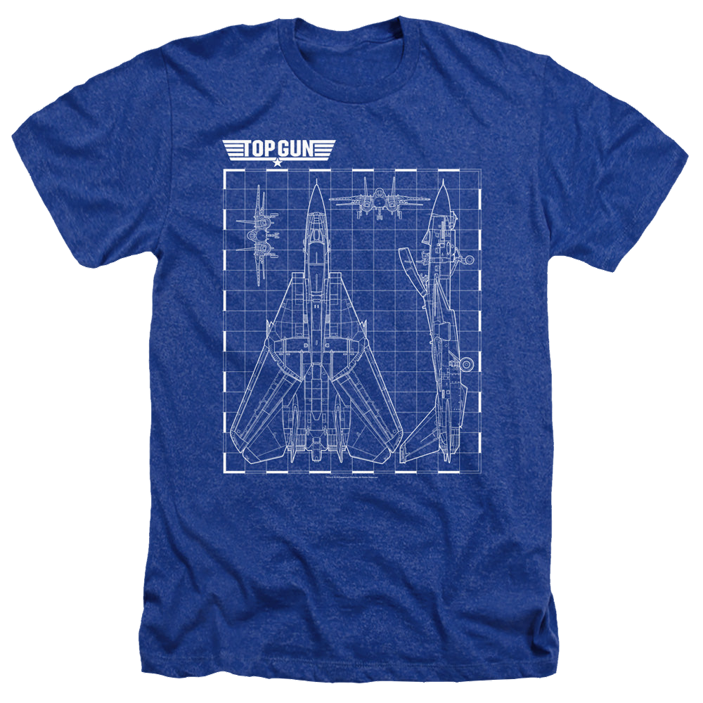 Top Gun Schematic - Men's Heather T-Shirt Men's Heather T-Shirt Top Gun   