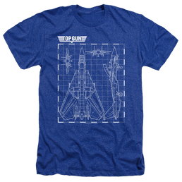 Top Gun Schematic - Men's Heather T-Shirt Men's Heather T-Shirt Top Gun   