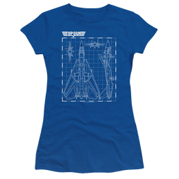 Top Gun Schematic - Juniors T-Shirt Juniors T-Shirt Top Gun   