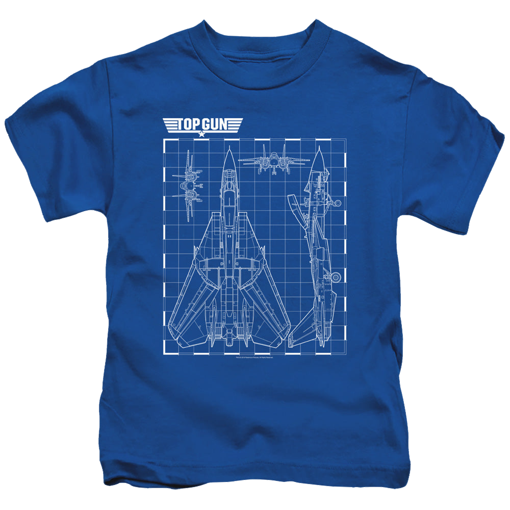 Top Gun Schematic - Kid's T-Shirt Kid's T-Shirt (Ages 4-7) Top Gun   