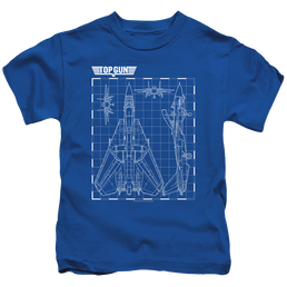 Top Gun Schematic - Kid's T-Shirt Kid's T-Shirt (Ages 4-7) Top Gun   