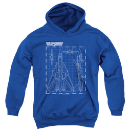 Top Gun Schematic - Youth Hoodie Youth Hoodie (Ages 8-12) Top Gun   