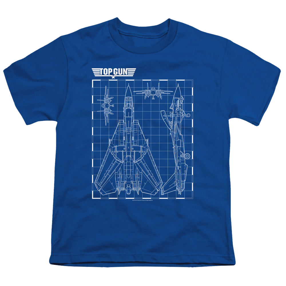 Top Gun Schematic - Youth T-Shirt Youth T-Shirt (Ages 8-12) Top Gun   
