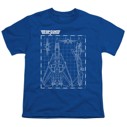 Top Gun Schematic - Youth T-Shirt Youth T-Shirt (Ages 8-12) Top Gun   