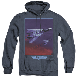 Top Gun Clouds - Heather Pullover Hoodie Heather Pullover Hoodie Top Gun   