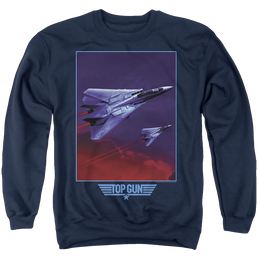 Top Gun Clouds - Men's Crewneck Sweatshirt Men's Crewneck Sweatshirt Top Gun   
