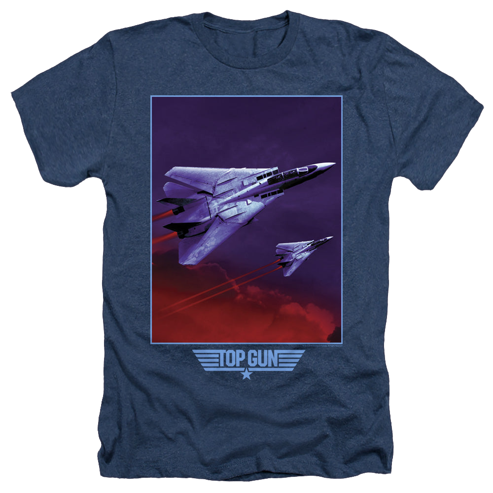 Top Gun Clouds - Men's Heather T-Shirt Men's Heather T-Shirt Top Gun   