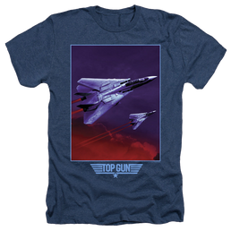 Top Gun Clouds - Men's Heather T-Shirt Men's Heather T-Shirt Top Gun   