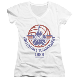 Top Gun Volleyball Tournament - Juniors V-Neck T-Shirt Juniors V-Neck T-Shirt Top Gun   