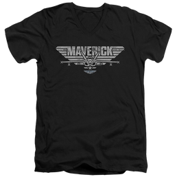 Top Gun Maverick Maverick Plane Logo - Men's V-Neck T-Shirt Men's V-Neck T-Shirt Top Gun   