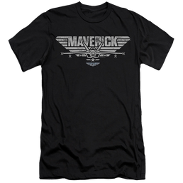 Top Gun Maverick Maverick Plane Logo - Men's Premium Slim Fit T-Shirt Men's Premium Slim Fit T-Shirt Top Gun   