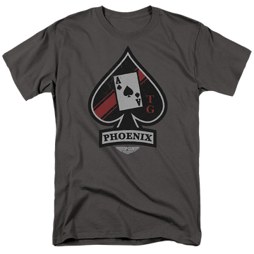 Charcoal men's regular fit t-shirt with Top Gun Maverick Phoenix Call Sign graphic