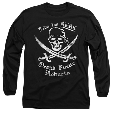 Black men's long sleeve t-shirt with The Princess Bride The Real Dpr graphic