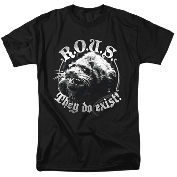 Black men's regular fit t-shirt with The Princess Bride They Do Exist graphic