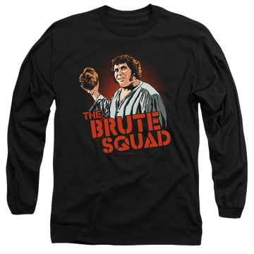 Black men's long sleeve t-shirt with The Princess Bride Brute Squad graphic