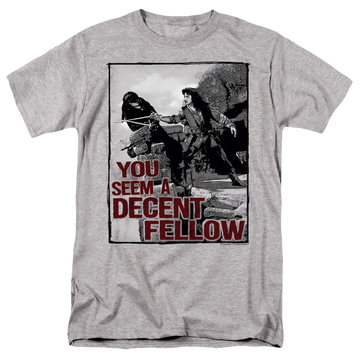 Athletic heather men's regular fit t-shirt with The Princess Bride Fellow graphic