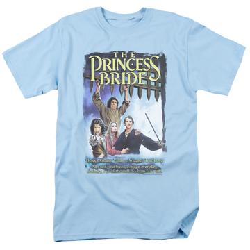 Light blue men's regular fit t-shirt with The Princess Bride Alt Poster graphic