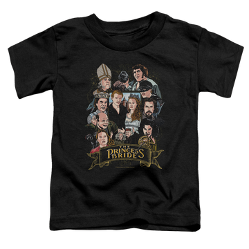 Black toddler t-shirt with The Princess Bride Players graphic