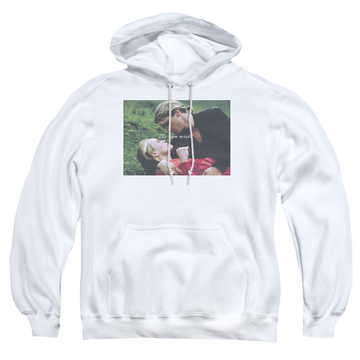 White pullover hoodie with The Princess Bride As You Wish graphic