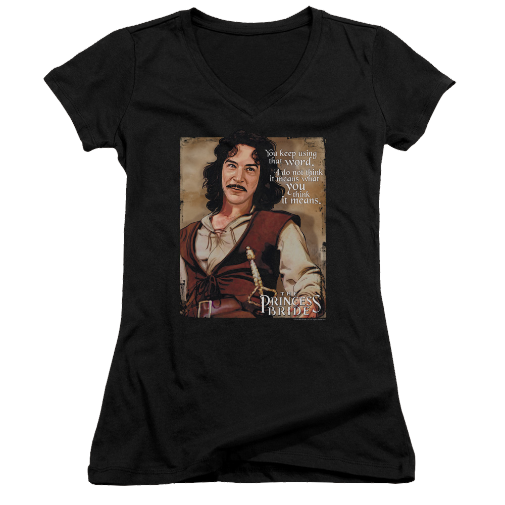 Princess Bride, The Word - Juniors V-Neck T-Shirt Juniors V-Neck T-Shirt The Princess Bride   