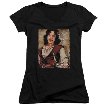 Princess Bride, The Word - Juniors V-Neck T-Shirt Juniors V-Neck T-Shirt The Princess Bride   