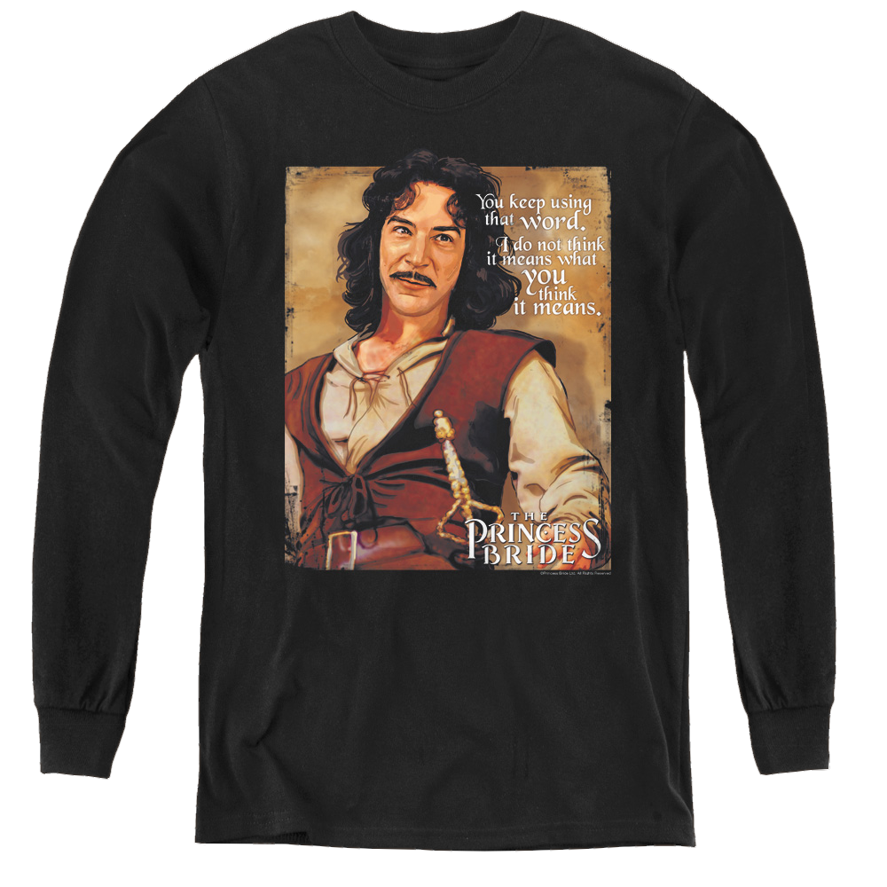 Princess Bride, The Word - Youth Long Sleeve T-Shirt Youth Long Sleeve T-Shirt The Princess Bride   