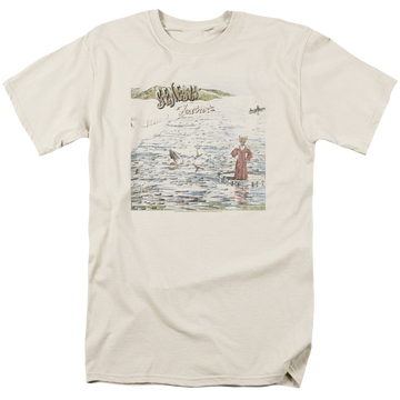 Cream men's regular fit t-shirt with Genesis Foxtrot graphic