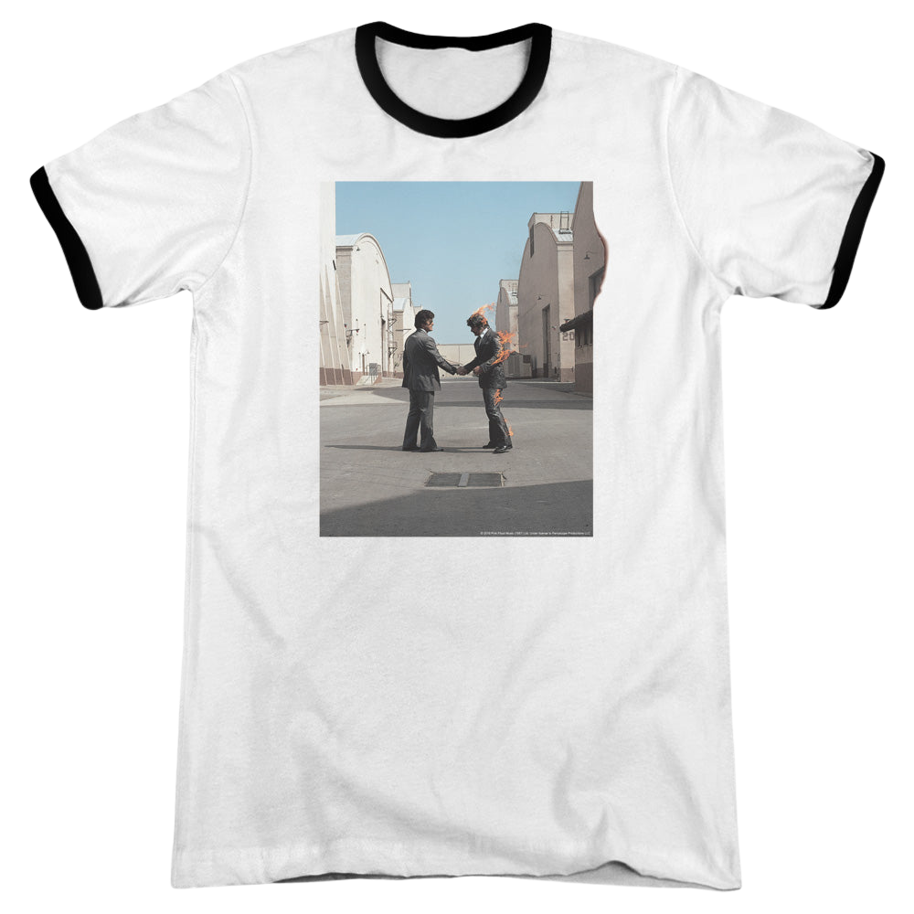 Pink Floyd Wish You Were Here - Men's Ringer T-Shirt Men's Ringer T-Shirt Pink Floyd   