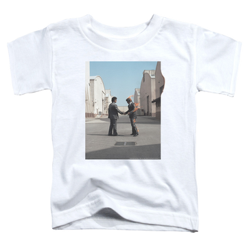 White toddler t-shirt with Pink Floyd Wish You Were Here graphic