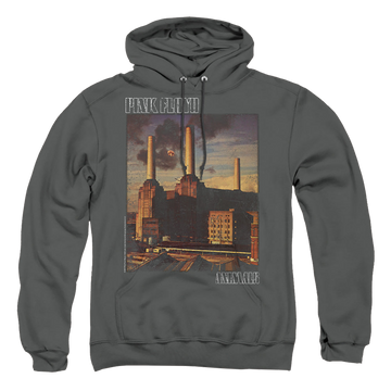 Charcoal pullover hoodie with Pink Floyd Faded Animals graphic