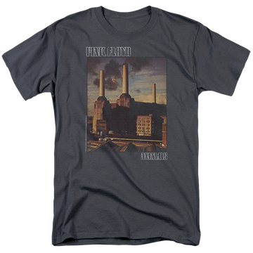 Charcoal men's regular fit t-shirt with Pink Floyd Faded Animals graphic