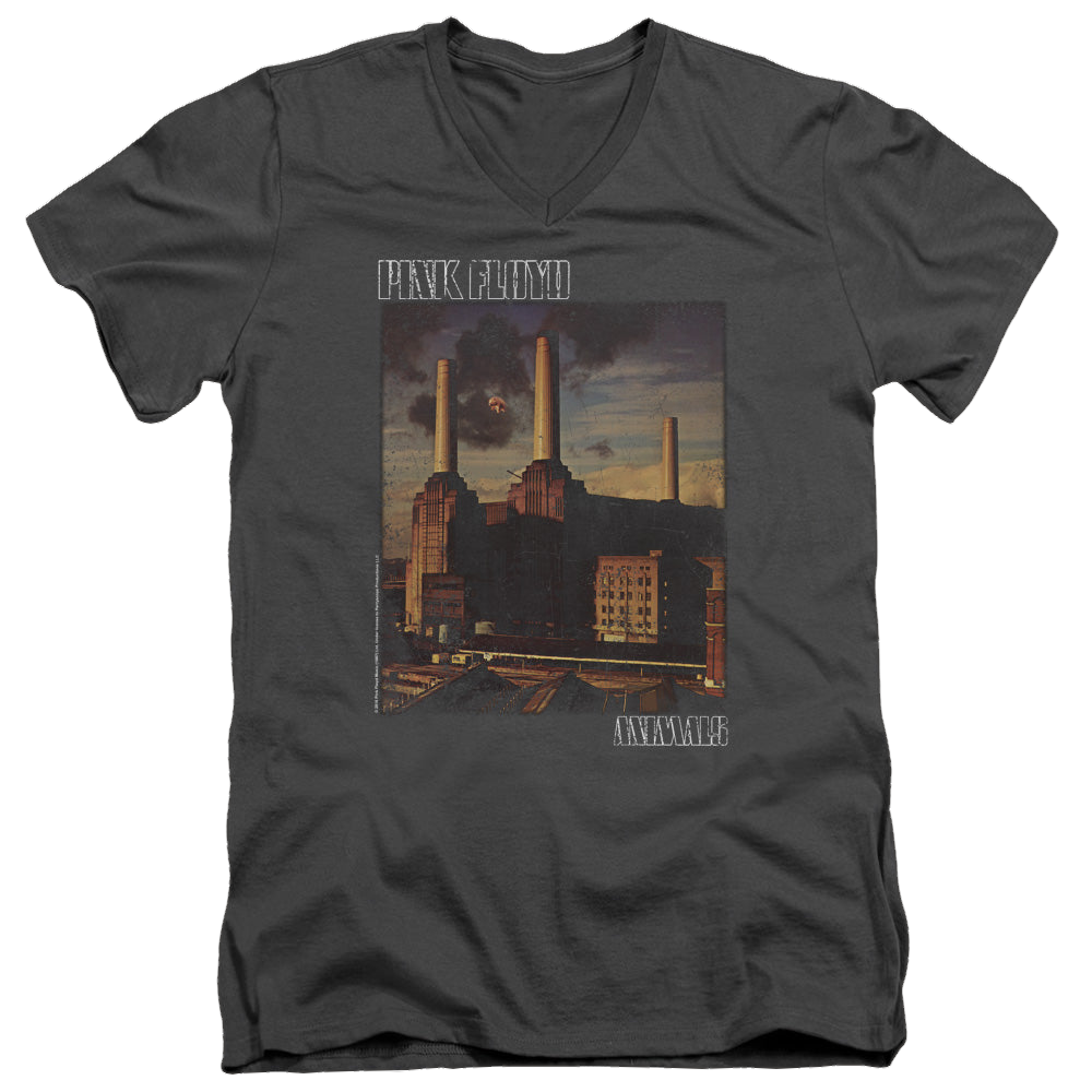 Pink Floyd Faded Animals - Men's V-Neck T-Shirt Men's V-Neck T-Shirt Pink Floyd   