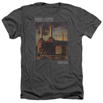 Charcoal men's heather t-shirt with Pink Floyd Faded Animals graphic