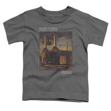 Charcoal kid's t-shirt for ages 4 to 7 with Pink Floyd Faded Animals graphic