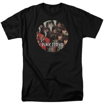 Black men's regular fit t-shirt with Pink Floyd Piper graphic