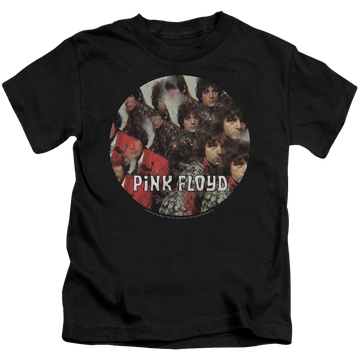 Black kid's t-shirt for ages 4 to 7 with Pink Floyd Piper graphic