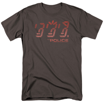 Charcoal men's regular fit t-shirt with The Police Ghost In The Machine graphic