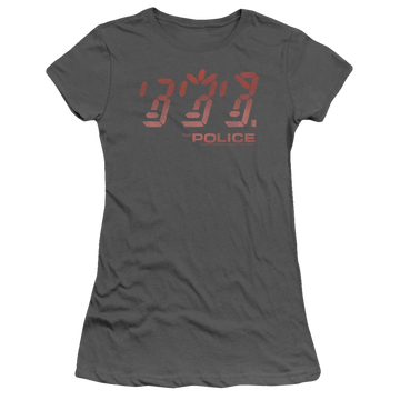 Charcoal juniors t-shirt with The Police Ghost In The Machine graphic